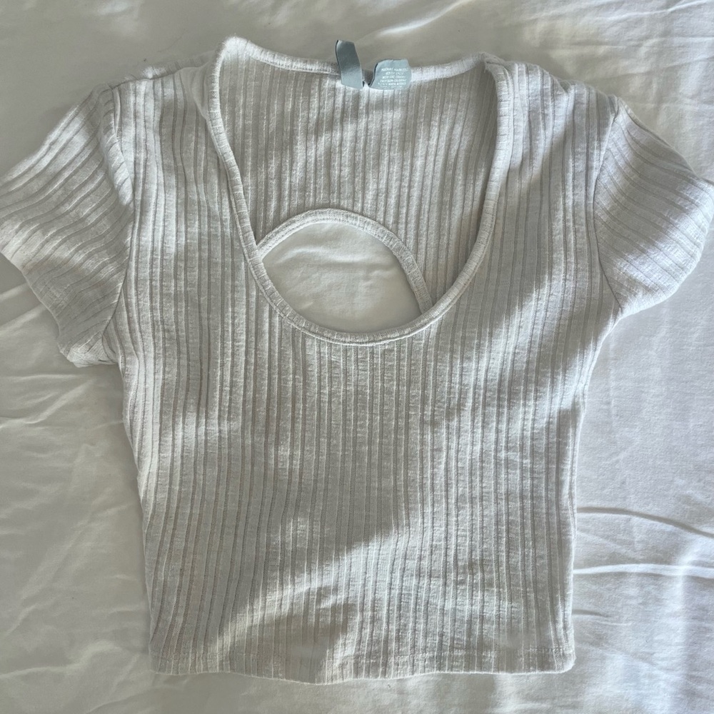 White Backless shirt